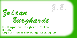 zoltan burghardt business card